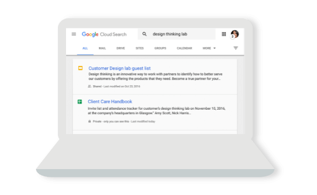 Google Search -- built for G Suite